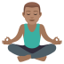 🧘🏽‍♂️ man in lotus position: medium skin tone display on JoyPixels